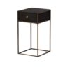 Bedside Table 1 Drawer Black 20812