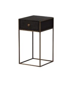 Bedside Table 1 Drawer Black 20812