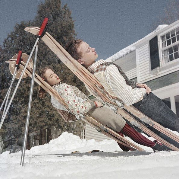 Getty. New England Skiing 60x60cm (Indre mål) By Slim Aarons