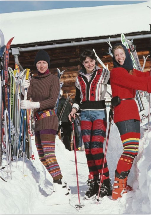 Getty. Skiing In Gstaad 50x75cm ( Indre mål) By Slim AArons