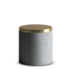 Concrete Pot W/ Gold Lid 12xh12,5cm