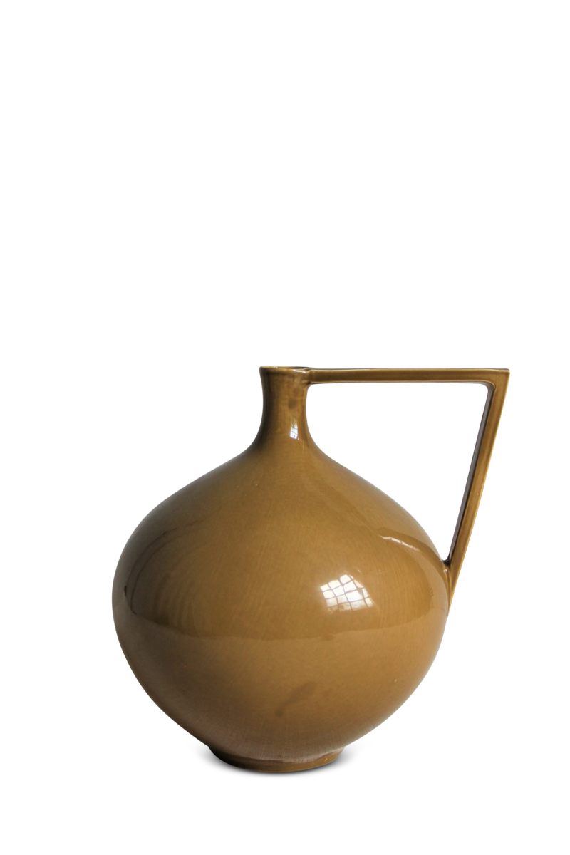 Vase June Ceramic Yellow 27x23xh27cm