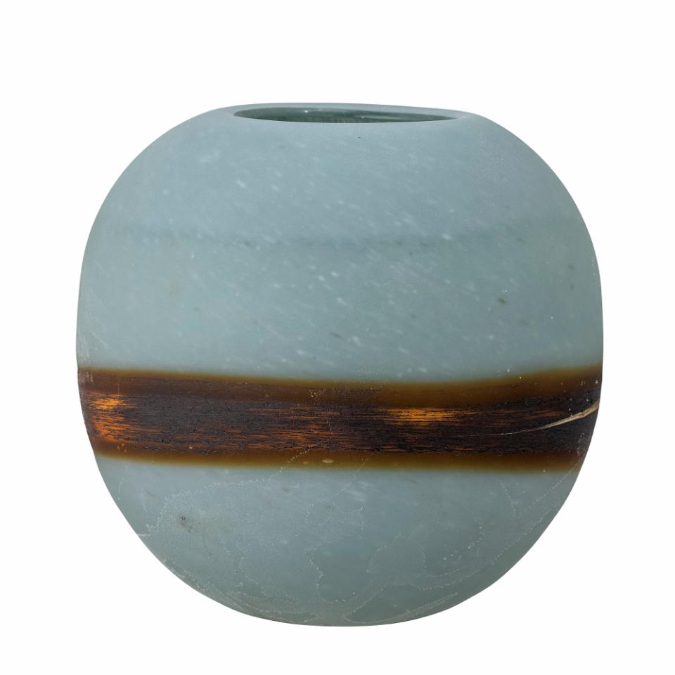 Melike Vase Blå Glass 20xh18,5cm 82057765