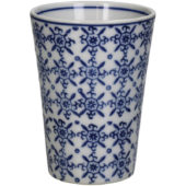 Toothbrush holder Blue & White 8xh11cm Kal-4203