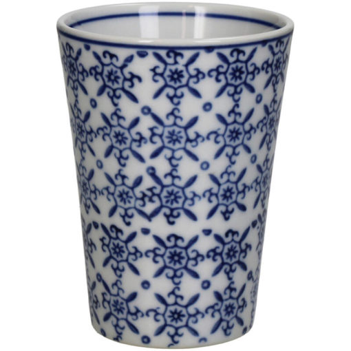 Toothbrush holder Blue & White 8xh11cm Kal-4203
