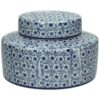 Jar Blue & White 17xh12cm Wer-4362