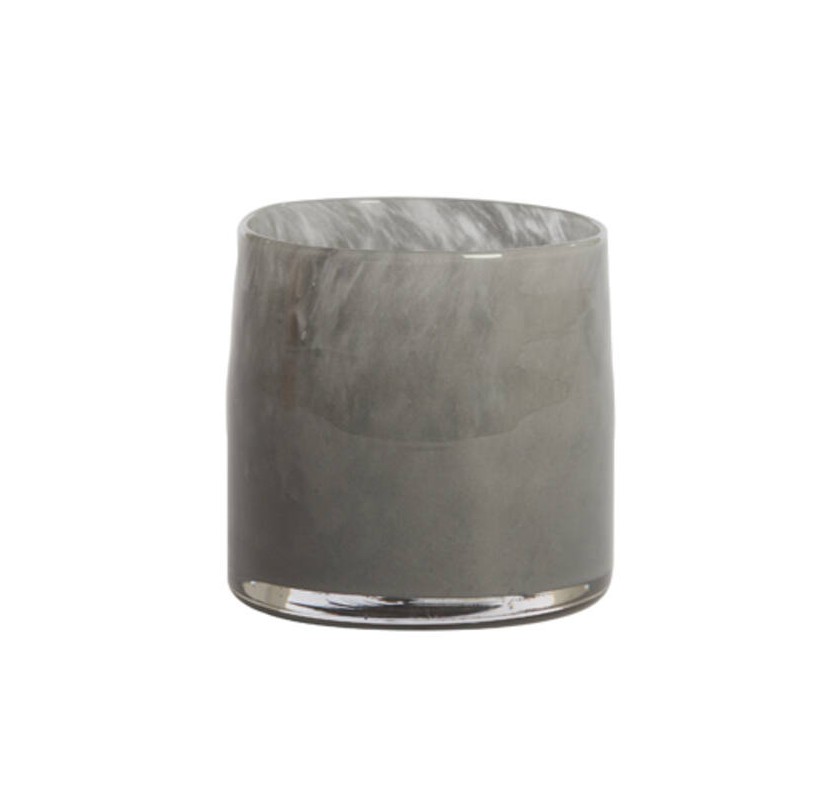 Tealight Kiana Glass Gray 10x10cm 7751427