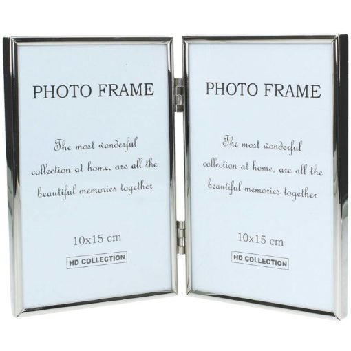 Photo Frame Double Silver 10x15cm res-5682