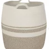 Oppbevaringskurv Nougat/ Hvit 40xh45cm 41769