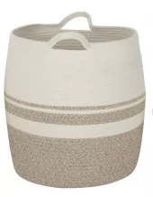 Oppbevaringskurv Nougat/ Hvit 40xh45cm  41769