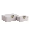 Box Suede Beige Golden Handle L 717895