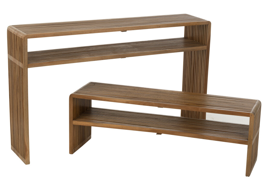 Console Rect Teak Natur 130x30x80cm 40802