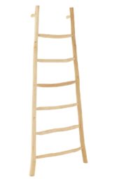 Ladder 6 steps Wood Natur 81x12xh185cm 43783