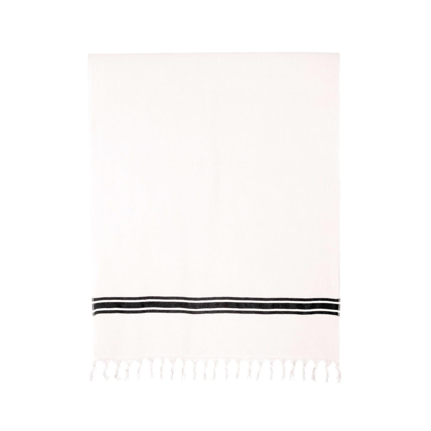 Pastamal Beach Towel 90x180cm Hvit/ Sort Stripe
