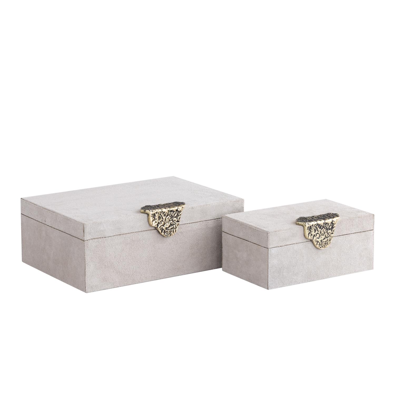 Box Suede Beige Golden Handle L 717895