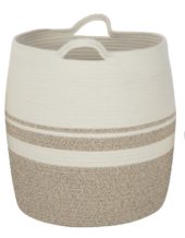 Oppbevaringskurv Nougat/ Hvit 40xh45cm  41769