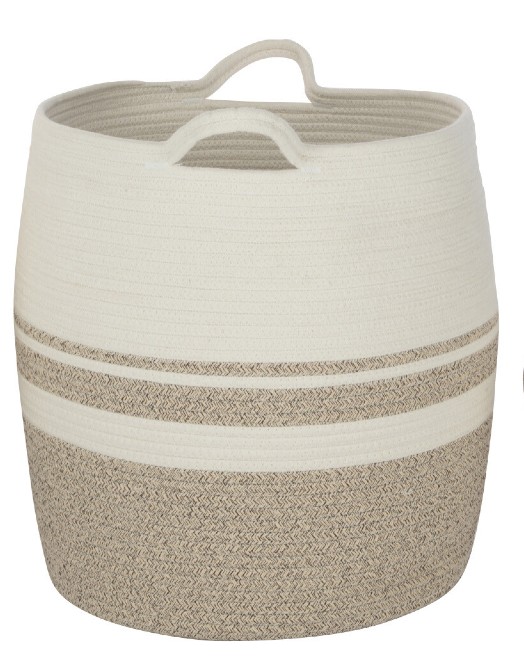 Oppbevaringskurv Nougat/ Hvit 40xh45cm  41769