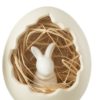 Rabbit In Egg Beige with white rabbit 11x10xh12cm 40442
