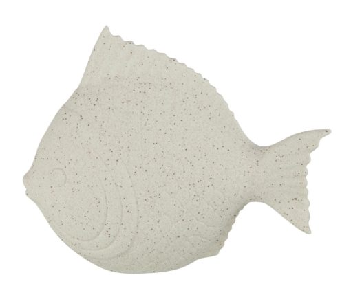 Fish Details Sand Glaze White 25,5x11xh20,5cm 40392