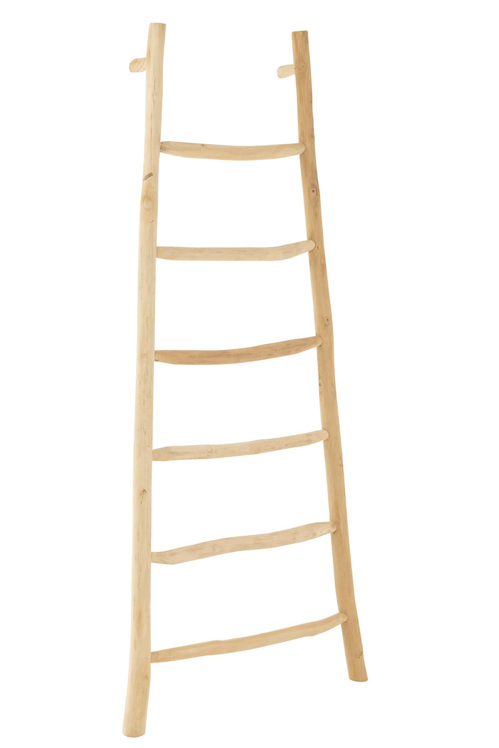 Ladder 6 steps Wood Natur 81x12xh185cm 43783