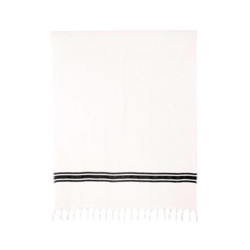 Pastamal Beach Towel 90x180cm Hvit/ Sort Stripe