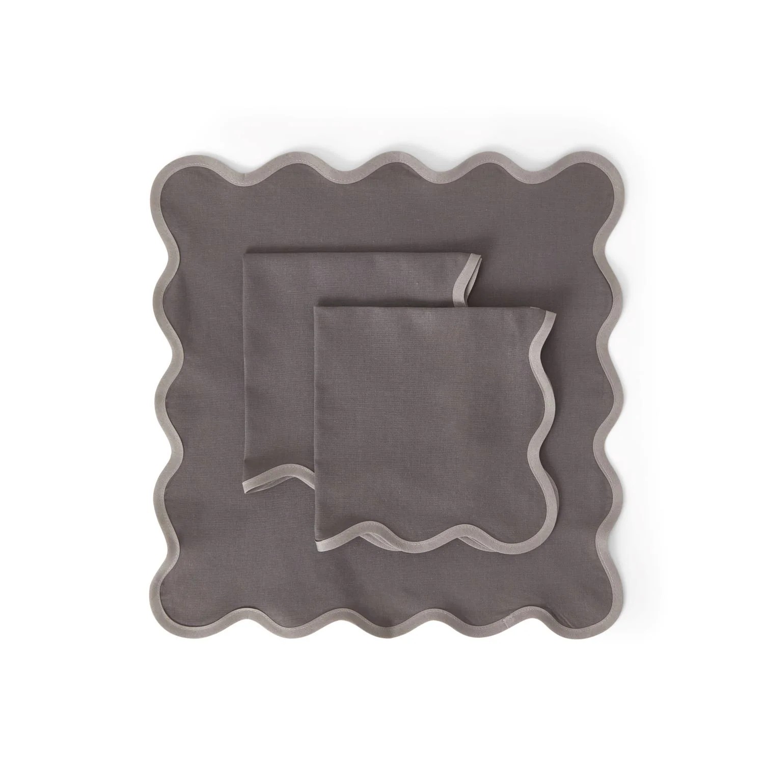 Scallop Napkin Milano Sophisticated Grey