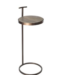 End Table Brass Travertine Top 25xh65cm 460-316