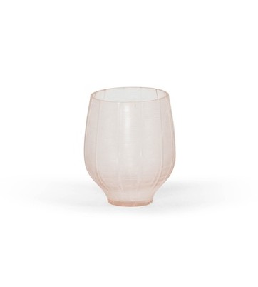 Vertical Handcut Vase Pink ø10xh12cm DCG1480