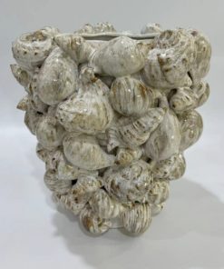 Beige Ceramic Vase Sealife 29xh28cm 270-227