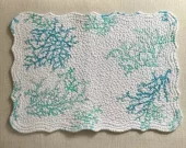 Bordbrikke Korall Turkis/Blå 37x51cm