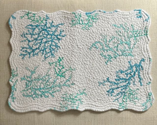 Bordbrikke Korall Turkis/Blå 37x51cm