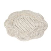 Dekketallerken Rattan White hdp103