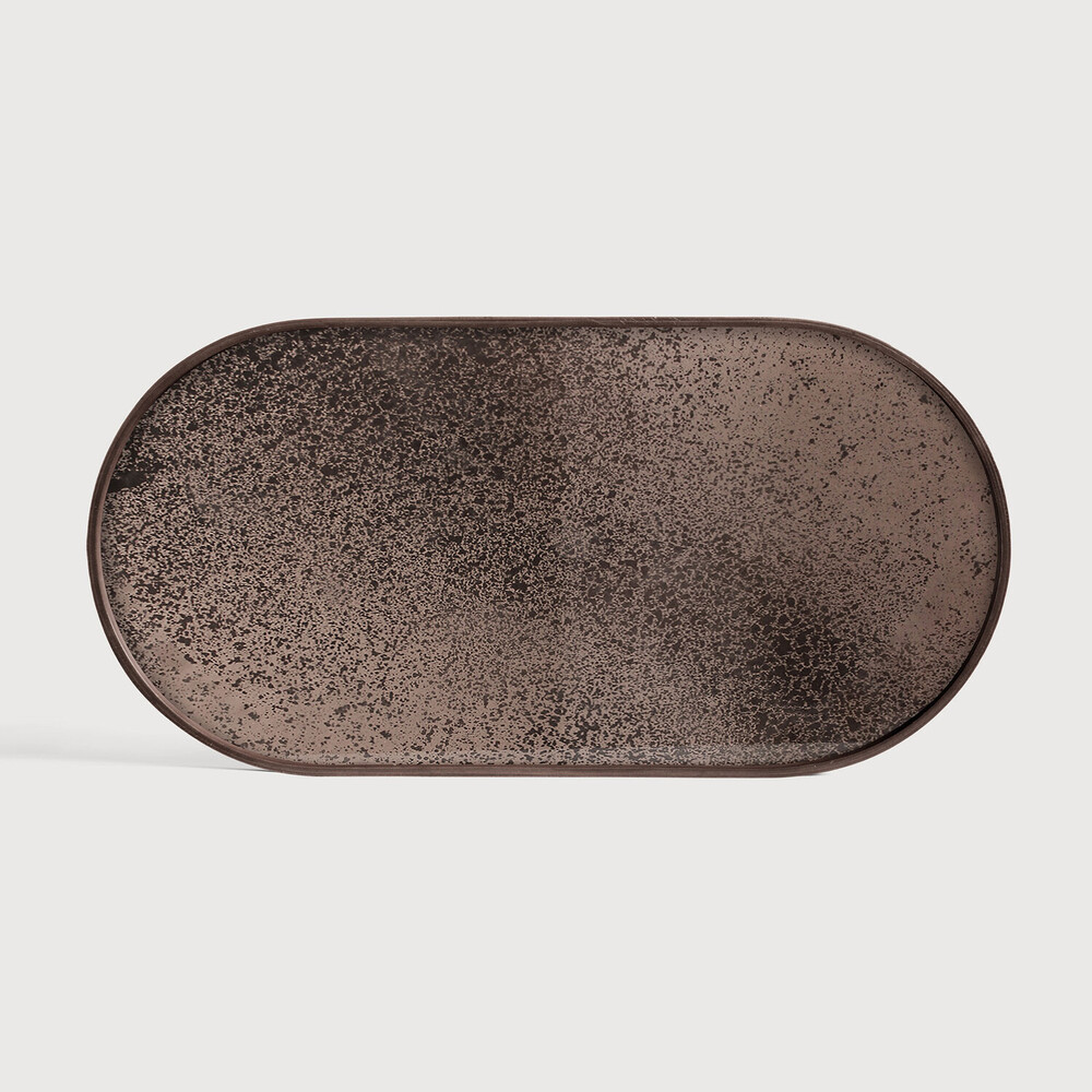 Aged Mirror Tray Bronze Oblong M 10120560