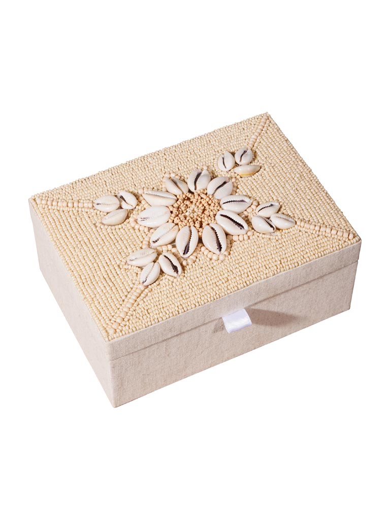 Jewellery Box With Beads & Shells 38304