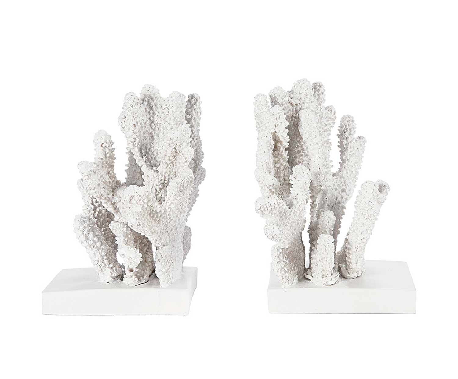 Coral Bookends White 25x20x18cm Ax24076