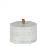 Marble Coasters Set/5 White 10x12cm 43902