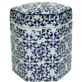 Jar Blue & White  12,5x12,5xh17cm wer-2064