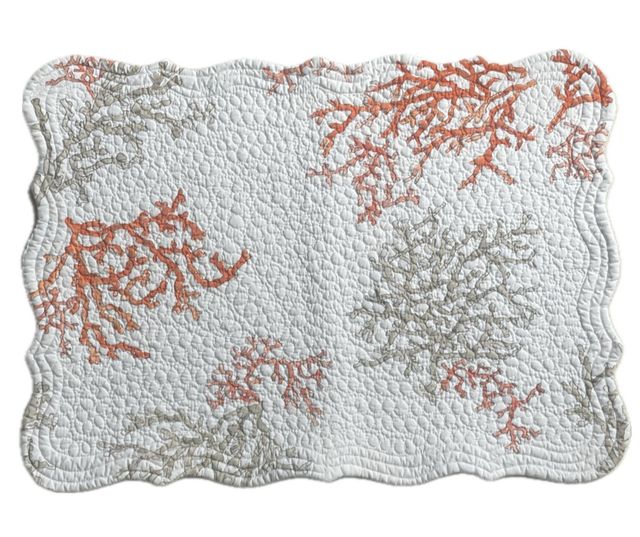 Bordbrikke Korall Oransje/Beige 37x51cm