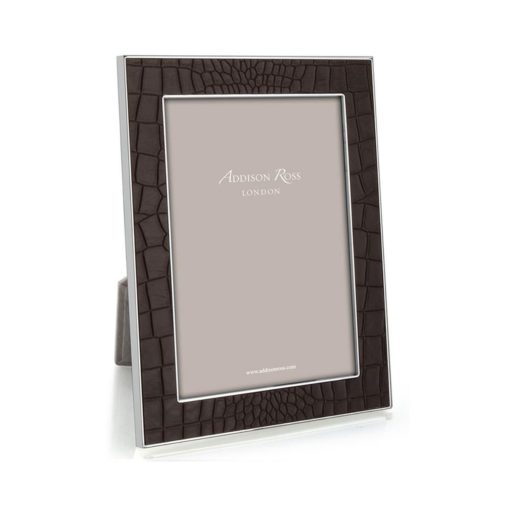 Chocolate Croc & Silver Frame 13x18cm Fr1303