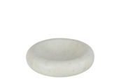 Bowl Round Low Marble White L 29xh7cm 43907