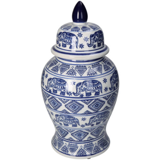 Jar Porcelain Blue 18xh36cm xet-9242