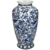 Vase Porcelain Blue 16xh30cm Xet-8010