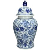 Jar Porcelain Blue&White 22xh36,5cm Wer-8156