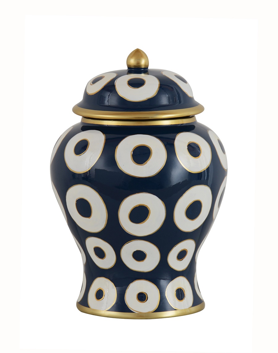 Jar With Lid Blue Corfu 21xh33cm 155-641