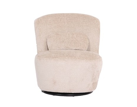 Swivel Chair Mayfair Almond Cruched Velvet 66x73xh75cm 100-695