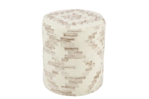 Pouff Wool Inka Pattern Beige 40xh50cm 41709