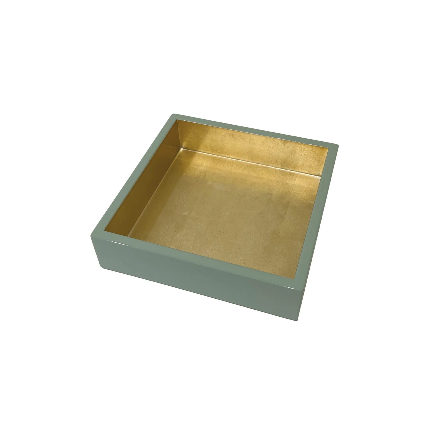 Napkin Holder Celadon W/Gold Hl17