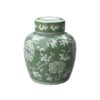 Chinoserie W/ Lid Green & White 13xh16cm 06-gw-01