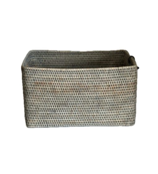 Storage Basket Greywashed M 37x27,5xh22cm Gg955