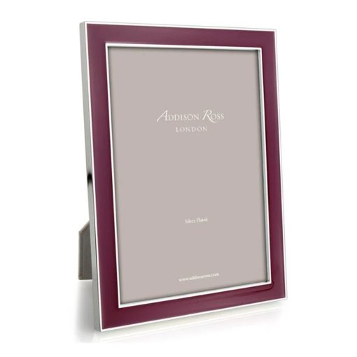 Addison Ross Frame Plum Enamel / Silver 13x18cm Fr0940